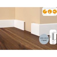 Плінтус МДФ Dollken Cubu flex 60 мм 1202 (1012) Сірий