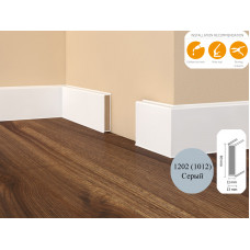 Плінтус МДФ Dollken Cubu flex 60 мм 1202 (1012) Сірий