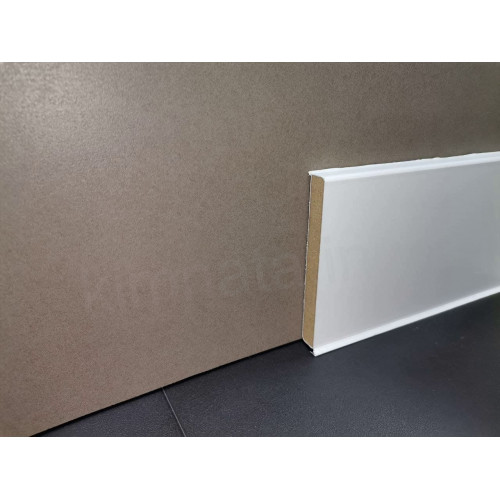 Плінтус МДФ Dollken Cubu flex 100 мм 5012 (1013) Білий