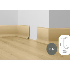 Плінтус МДФ Dollken S-80 flex Темно-сірий 1147