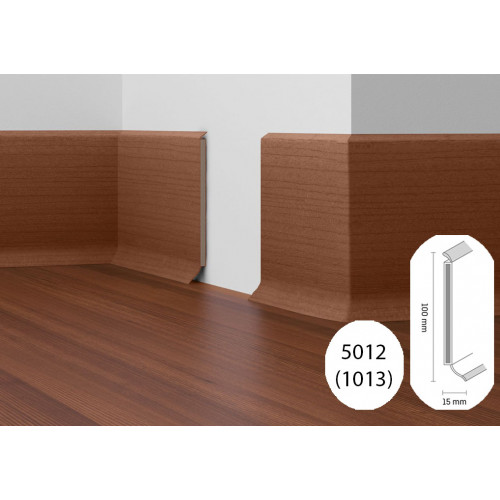 Плінтус МДФ Dollken S-100 flex Білий 1012 (5012)