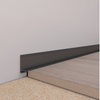 Мини плинтус алюминиевый черный  ( RAL )