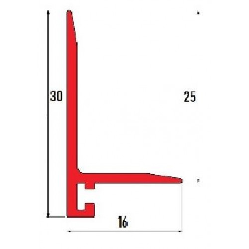 Міні плінтус алюмінієвий чорний (RAL)