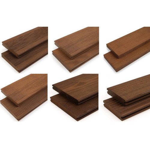 Термо-ясен терасна дошка Bauwood BT--2 (110 - 130 мм)