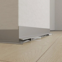 Микроплинтус алюминиевый профильный 17мм ( под пружинку ) Анод