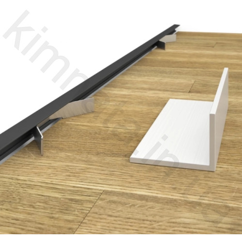 Мікроплінтус алюмінієвий профільний 17мм (під пружинку) Анод