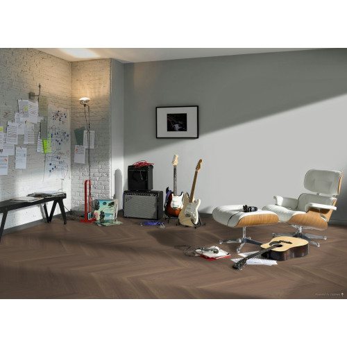 Паркетна дошка Parador TT10 mV4 Дуб Chevron Oak White мат лак 1748487