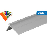 Профиль алюминиевый Cezar LVT-SPC Z3 серебро Cezar для ступеней