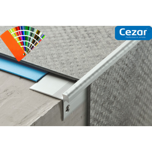 Профіль алюмінієвий Cezar LVT-SPC Z5 срібло Cezar для сходів