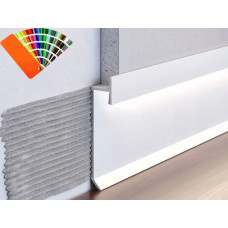 Плінтус алюмінієвий прихованого монтажу для підсвічування LED 60 mm (P-2-60C) RAL