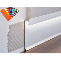 Плінтус алюмінієвий прихованого монтажу для LED підсвічування 80 мм (P-2-80) RAL