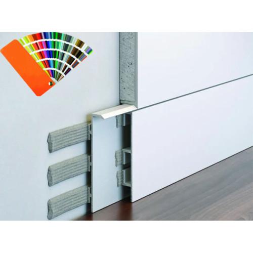 Плінтус алюмінієвий прихованого монтажу 60 мм (P-4-60) RAL