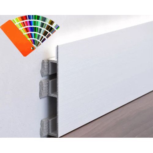 Плінтус - вставка універсальний алюмінієвий накладний з підсвічуванням LED 80 (P-5-80) RAL