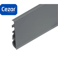 Плінтус пластиковий Cezar Hi Line Prestige ПВХ Сірий Матовий