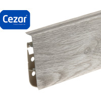 Плинтус пластиковый Cezar Hi Line Prestige ПВХ Дуб Масала Матовый