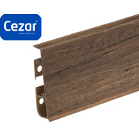 Плінтус пластиковий Cezar Hi Line Prestige ПВХ Горіх Блюз Матовий