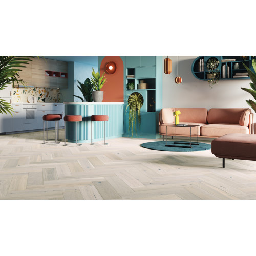 Паркетна дошка Barlinek Дуб Cappuccino Ялинка (Herringbone) 180