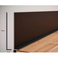 Плінтус алюмінієвий накладний L-профіль 90 мм (RAL)