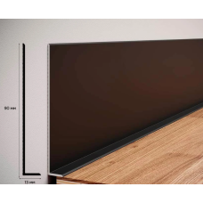 Плінтус алюмінієвий накладний L-профіль 90 мм (RAL)