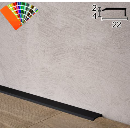 Антиплінтус алюмінієвий профіль (RAL) 4мм