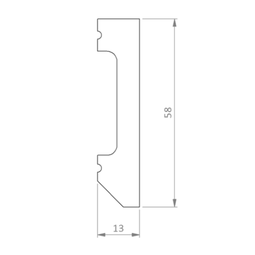 Плінтус QUICK-STEP полістерольний під фарбування 58 мм QSHSK58PAINT