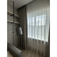 Штора рогожка с гардиной в зал 232х257