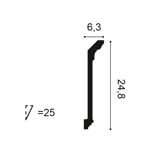 Декоративний гибкий карниз Orac Decor C308 Flex