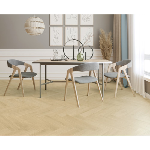 Вінілова підлога Ceramin Nuva Herringbone Glue Cotton Oak Beige 65201 (2,5 мм)