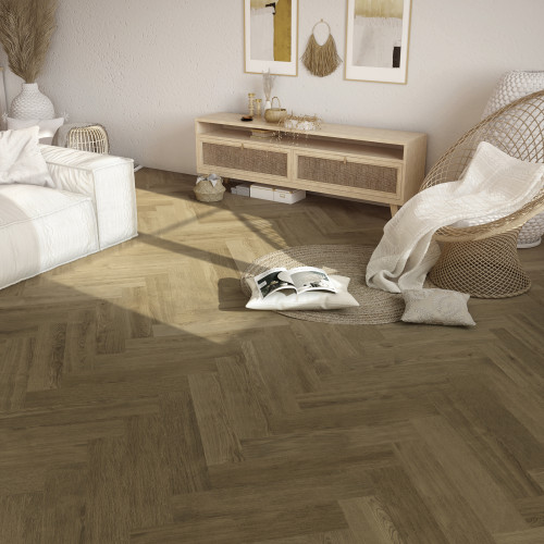 Вінілова підлога Ceramin Nuva Herringbone Glue Soft Oak Mid Brown 65202 (2,5 мм)