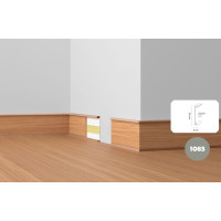 Плінтус ПВХ Dollken DSL 60 W-196 (1083) нержавіюча сталь