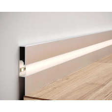 Алюмінієвий плінтус прямий з LED підсвічуванням LED60 (+розсіювач)