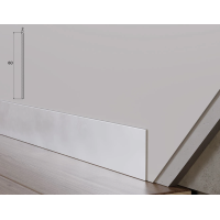 Плинтус алюминиевый накладной ультра-тонкий 60 мм (полоса) Анод