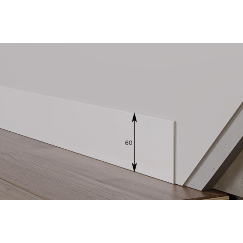 Плінтус алюмінієвий накладний ультра-тонкий 60 мм (смуга) RAL