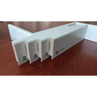 Плінтус ламінований білий МДФ 1260