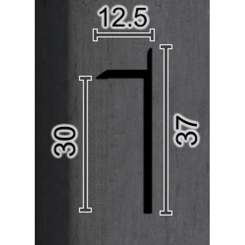Плінтус алюмінієвий прихованого монтажу 30 мм (H-37)
