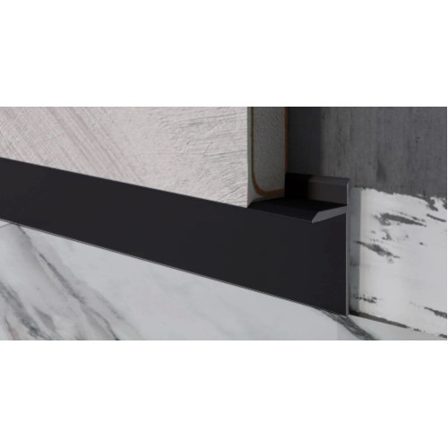 Плінтус алюмінієвий прихованого монтажу 30 мм (H-37)