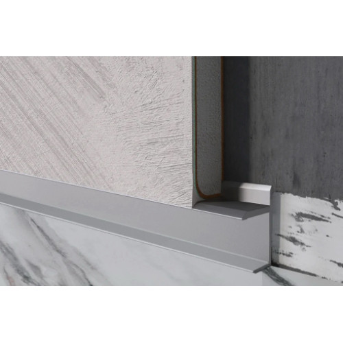 Плінтус алюмінієвий прихованого монтажу 20 мм (H-27)