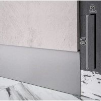 Плінтус алюмінієвий прихованого монтажу 6 мм