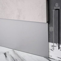 Плінтус алюмінієвий прихованого монтажу 8 мм