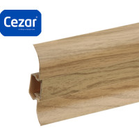 Плінтус пластиковий Cezar Premium Тик темний Матовий