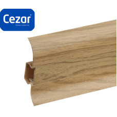 Плінтус пластиковий Cezar Premium Тик темний Матовий