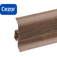 Плінтус пластиковий Cezar Premium Горіх Afrykański Матовий