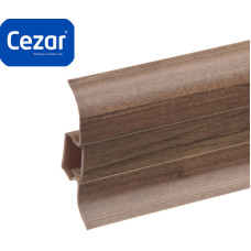 Плінтус пластиковий Cezar Premium Горіх Afrykański Матовий