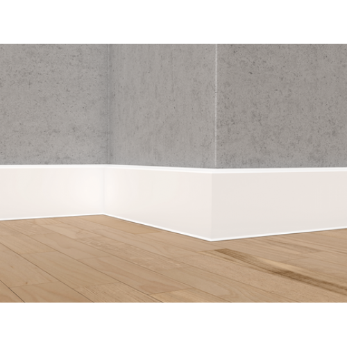 Плінтус МДФ Dollken Cubu flex 40 мм 5012 (1013) Білий