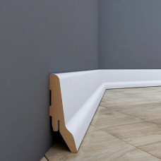 Плінтус ламінований білий МДФ 1662