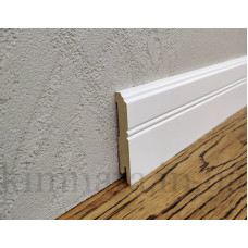 Плінтус МДФ LightForm 80х12х2000мм Білий RAL 9003 MDF-LF01