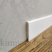 Плінтус МДФ прямий 80х12х2000 Білий RAL 9003 MDF-М80