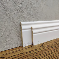 Плінтус МДФ Хвиля 100х12х2000мм Білий RAL 9003 MDF-V100