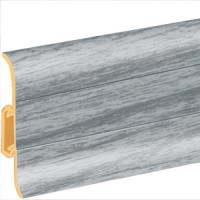 Плінтус пластиковий Cezar Premium Сірий світлий Матовий