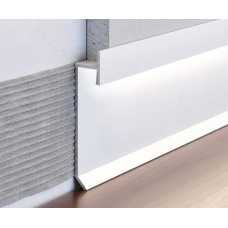 Плінтус алюмінієвий прихованого монтажу для підсвічування LED 60 mm (P-2-60A)